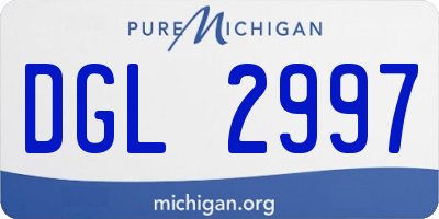 MI license plate DGL2997