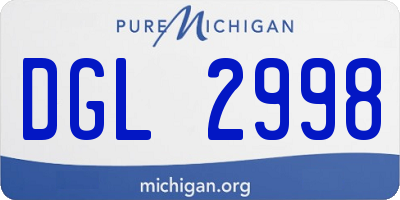 MI license plate DGL2998