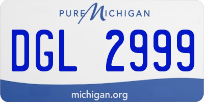 MI license plate DGL2999