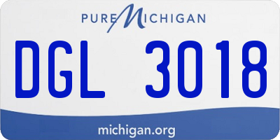 MI license plate DGL3018