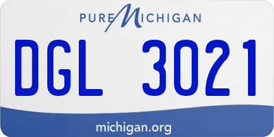 MI license plate DGL3021