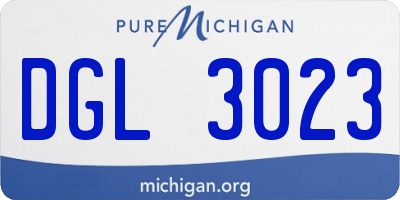 MI license plate DGL3023
