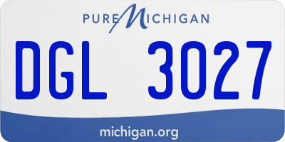MI license plate DGL3027