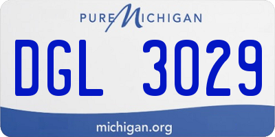 MI license plate DGL3029