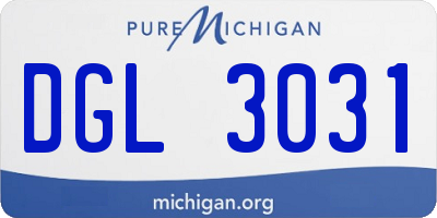 MI license plate DGL3031