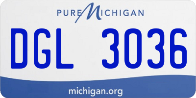 MI license plate DGL3036