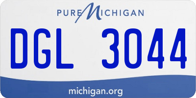 MI license plate DGL3044