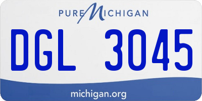 MI license plate DGL3045