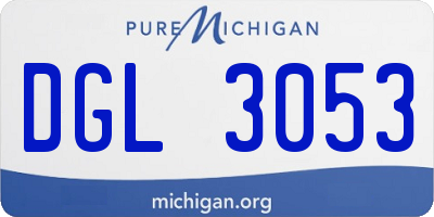 MI license plate DGL3053