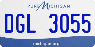 MI license plate DGL3055