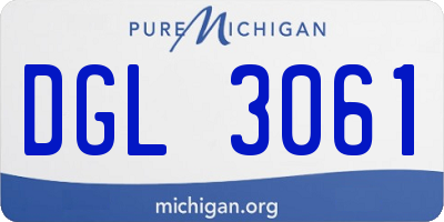 MI license plate DGL3061