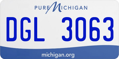 MI license plate DGL3063
