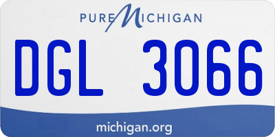 MI license plate DGL3066