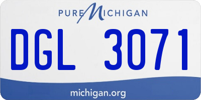 MI license plate DGL3071