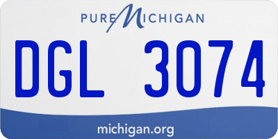 MI license plate DGL3074