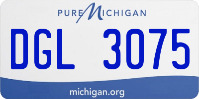 MI license plate DGL3075