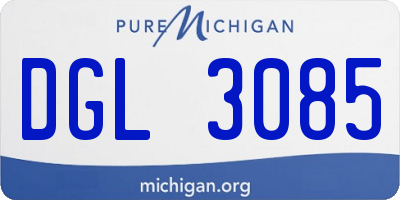 MI license plate DGL3085