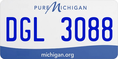 MI license plate DGL3088