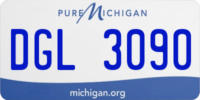 MI license plate DGL3090