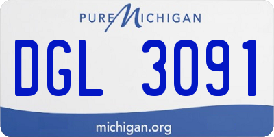 MI license plate DGL3091