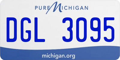MI license plate DGL3095