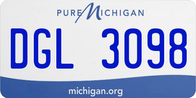 MI license plate DGL3098