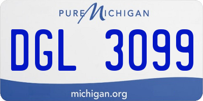 MI license plate DGL3099