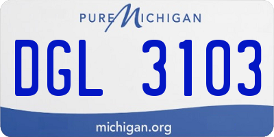 MI license plate DGL3103
