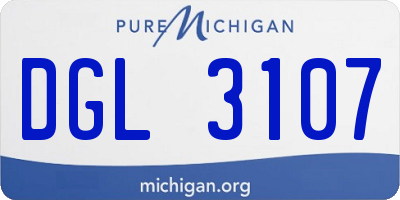MI license plate DGL3107