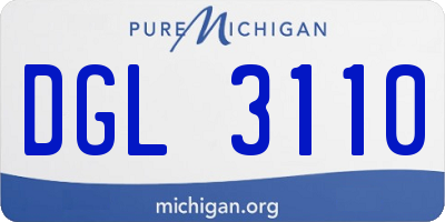MI license plate DGL3110