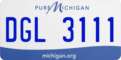 MI license plate DGL3111