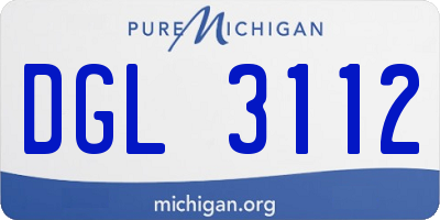 MI license plate DGL3112