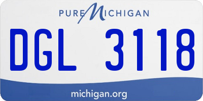 MI license plate DGL3118