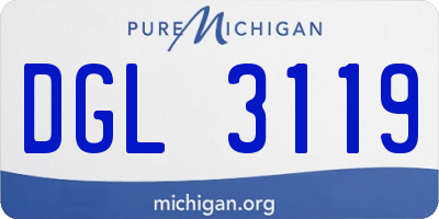 MI license plate DGL3119