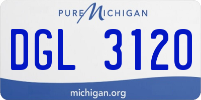 MI license plate DGL3120