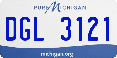 MI license plate DGL3121