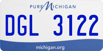 MI license plate DGL3122