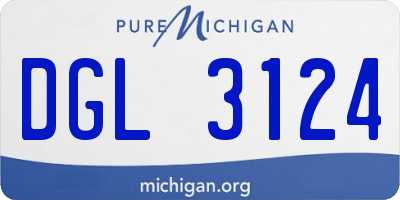 MI license plate DGL3124