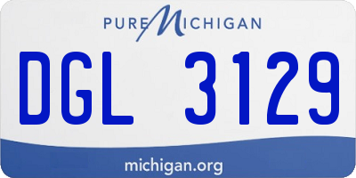 MI license plate DGL3129