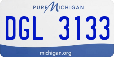 MI license plate DGL3133