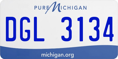 MI license plate DGL3134