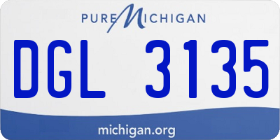 MI license plate DGL3135