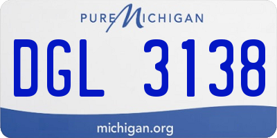 MI license plate DGL3138