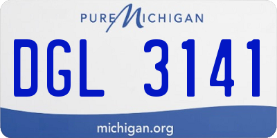 MI license plate DGL3141