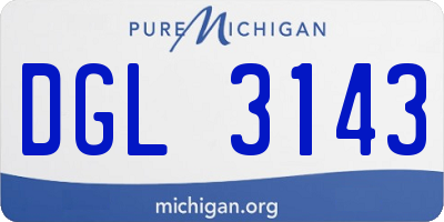 MI license plate DGL3143