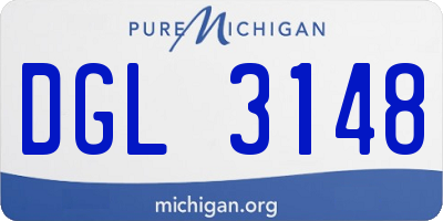 MI license plate DGL3148