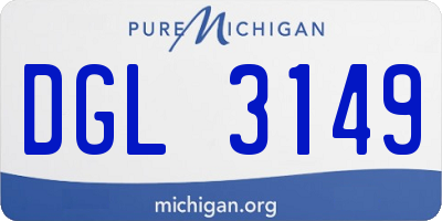 MI license plate DGL3149