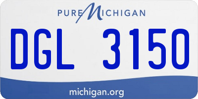 MI license plate DGL3150