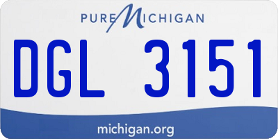 MI license plate DGL3151