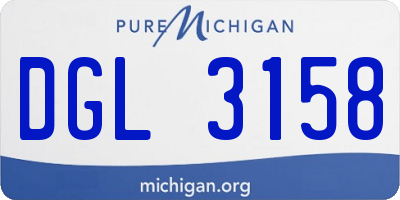 MI license plate DGL3158
